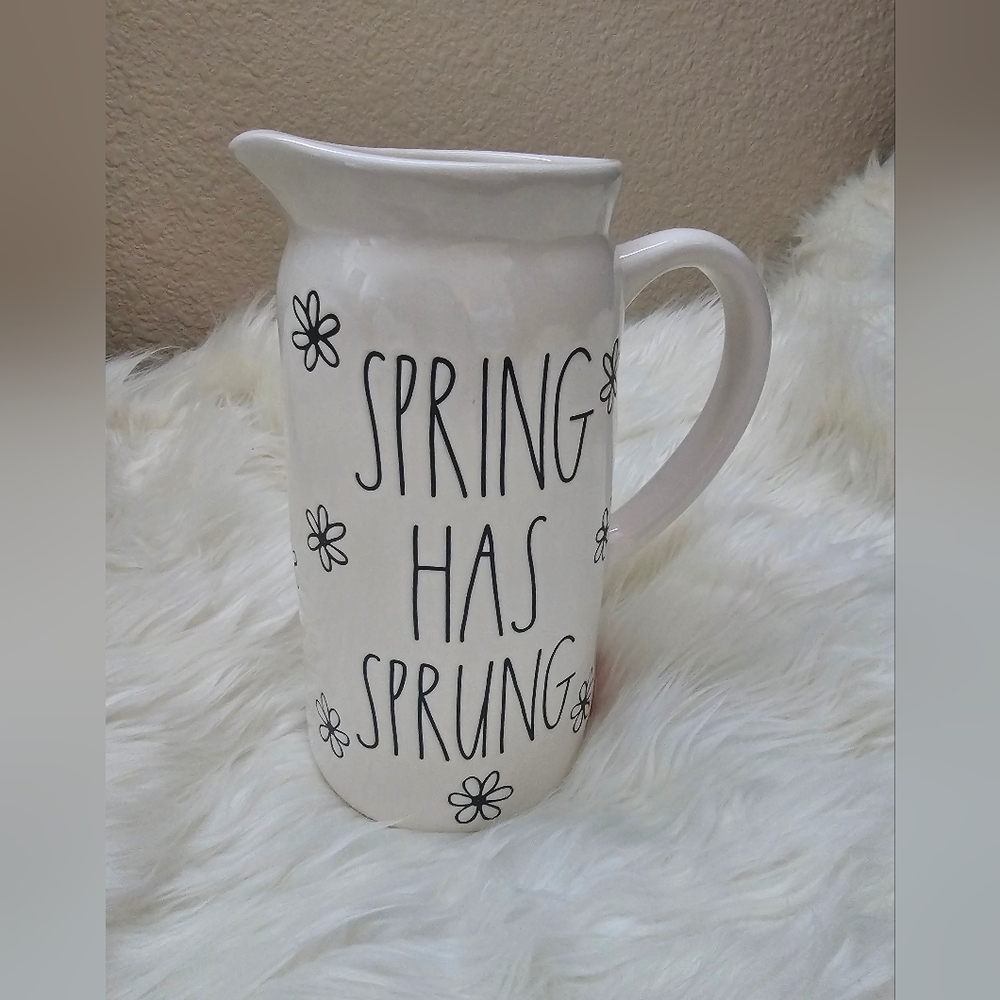 Rae Dunn Ceramic Pitcher - Spring Has Sprung